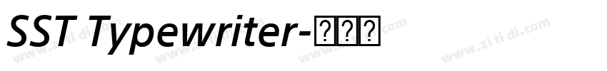 SST Typewriter字体转换